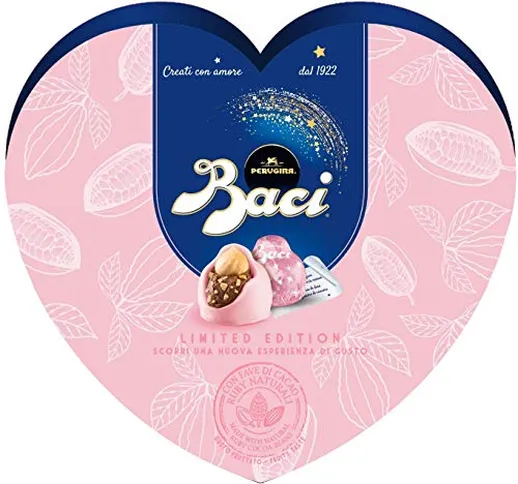 Baci Perugina Limited Edition Cioccolatini con Fave di Cacao Ruby Naturali e Nocciola Inte...