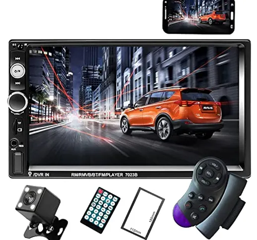 Doppia Din Auto Radio Stereo Bluetooth Camecho Touchscreen MP5 Player USB FM Telefono Andr...