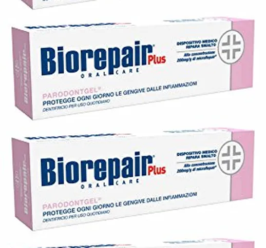 Biorepair Plus, PARODONTGEL, 4 confezioni da 75 ml