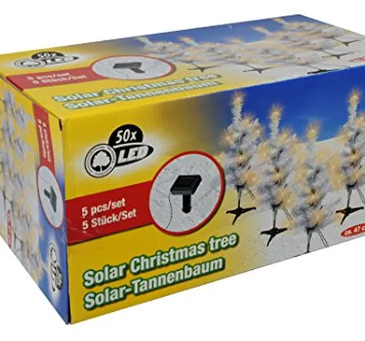 Christmas Gifts 54324 - Albero di Natale a energia Solare, 5 Pezzi, Multicolore