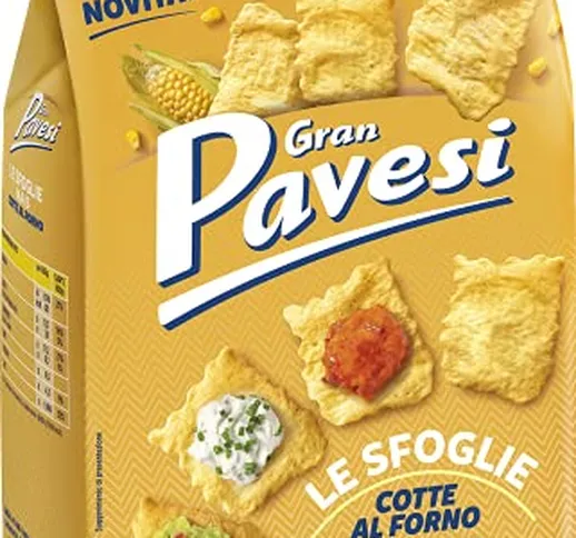 Gran Pavesi Cracker Le Sfoglie al Mais, Cotte al Forno, Senza Olio di Palma, 150 g
