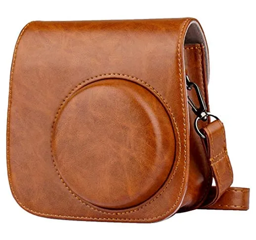 Cpano Mini borsa in pelle con borsa a tracolla regolabile per Fujifilm Instax Mini 8 8 + 9...