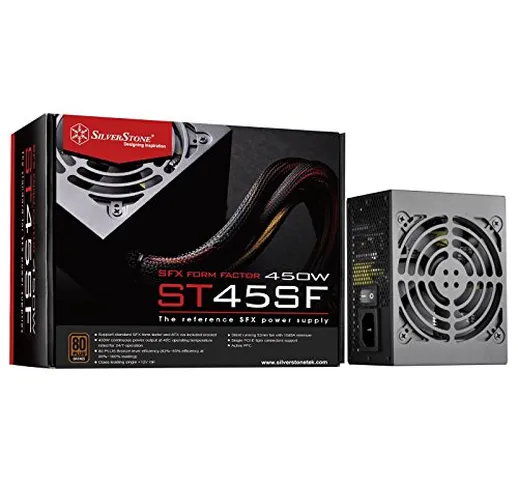 SilverStone SST-ST45SF v 3.0 - Alimentatore per PC SFX Series, 450W 80 Plus Bronze PC Powe...