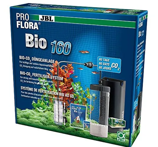 JBL ProFlora Bio160 64446 Concime Bio CO2 con diffusore espandibile, per acquari da 50 a 1...