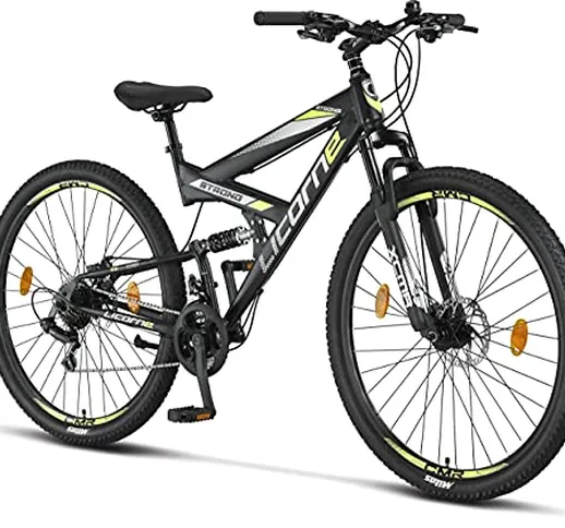 Licorne Bike Strong 2D Premium Mountain Bike Bicicletta per ragazzi, ragazze, donne e uomi...