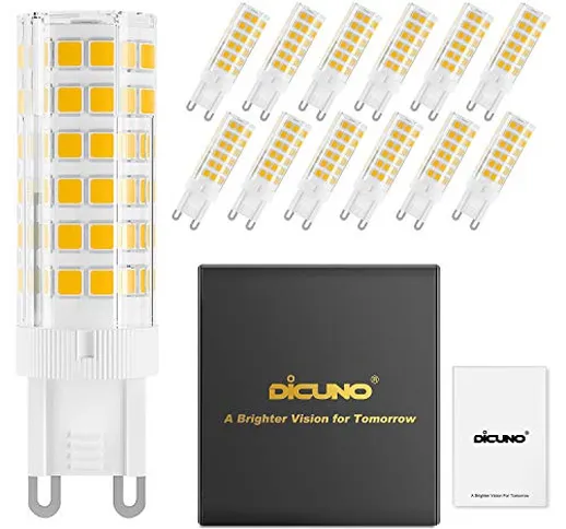 DiCUNO G9 6W Dimmerabile LED lampadina, Sostituire lampada alogena da 60 W, 220-240V, Bian...