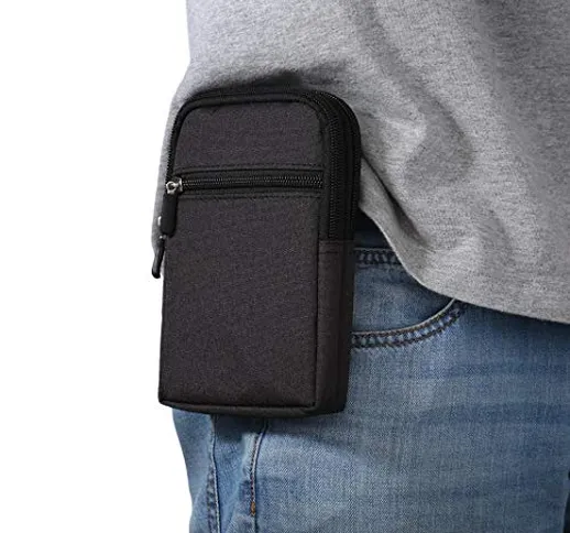 Sacchetto Clip da Cintura, Borsa da Uomo Sacchetto per Cellulari, 6.3 pollice Cellulare Bo...