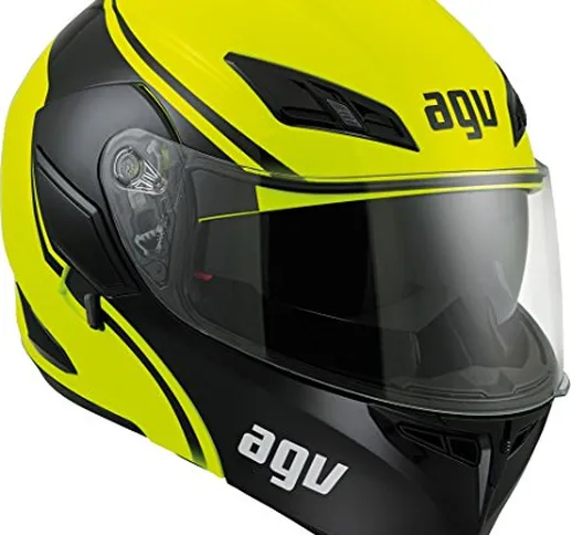 AGV Casco Moto Compact St E2205 Multi PLK, Course Yellow/Black, XL