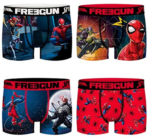 Freegun - Boxer da ragazzo Spider-Man Venom Green Goblin Comic, stampa supereroi, confezio...