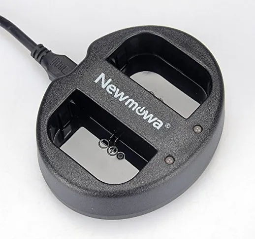 Newmowa Doppio Caricatore USB per Canon LP-E6, LP-E6N and Canon EOS 5DS R, EOS 5DS, EOS 5D...