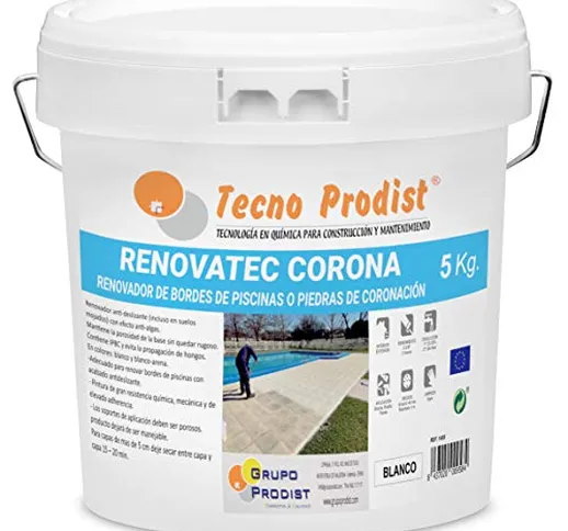 RENOVATEC CORONA di Tecno Prodist (5 kg Bianco), vernice per ristrutturazione bordi di pis...
