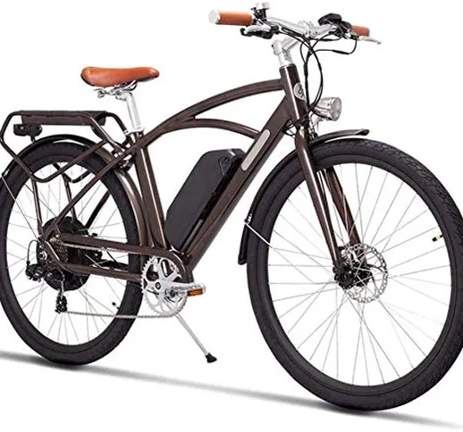 Bici da 26 pollici per adulti City Bike Electric Bike Design retrò con pedale Ebike Ebike...