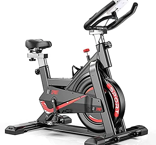 CANMALCHI - Bici da spinning, regolabile, per allenamento da interni, per casa, palestra,...