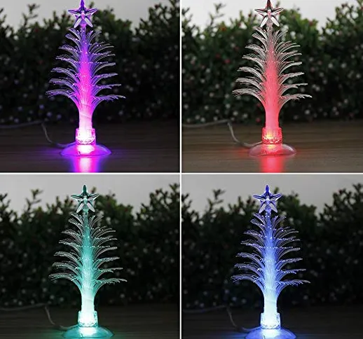 Gobus colorato Mini Flash Light Fibra Ottica Albero di Natale 3D LED Lampada luci incandes...