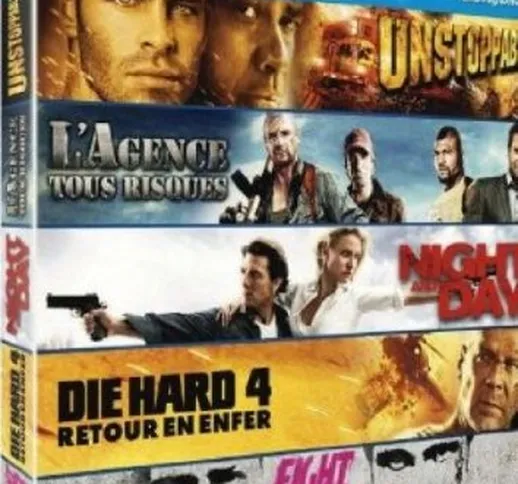 Unstoppable, L'agence tout risque, Night and Day, Die Hard 4, Fight Club [Blu-ray]