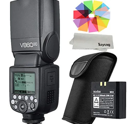 Godox v860ii-c E-TTL II 2.4 G Wireless Pionieristico Li-Ion batteria fotocamera flash Spee...