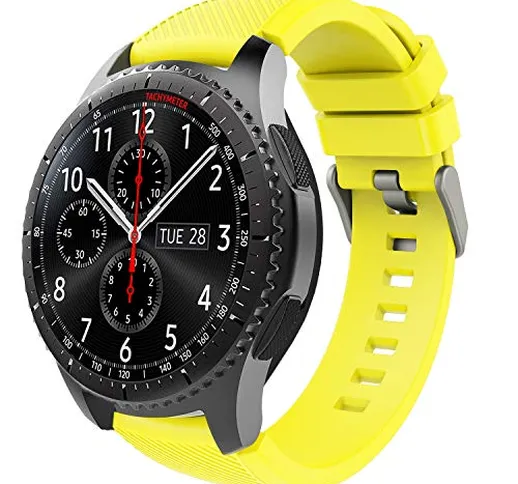 TiMOVO Samsung Gear S3 Frontier/Galaxy Watch 46mm Band, Soft Silicone Strap with Watch Lug...