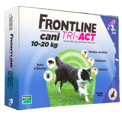 FrontLine Tri-act Cani 10-20kg 3 pipette da 2ml