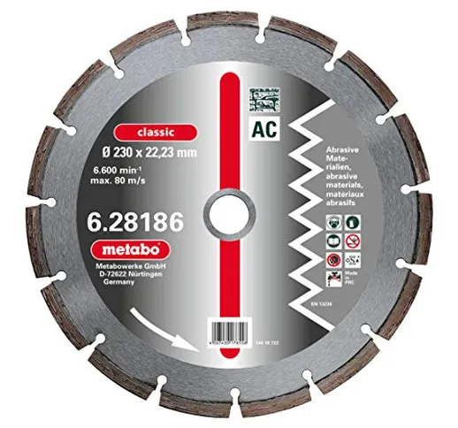 METABO Diamant-taglio, 180 mm x 22,23,"" Classic"", AC"