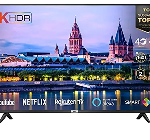 TV TCL 50P610 50 pollici, 4K HDR, Ultra HD, Smart TV 3.0 (Micro dimming PRO, Smart HDR, Do...