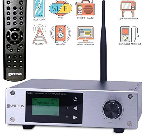 TUNERSYS Sintonizzatore Radio Internet WiFi Tuner HiFi - Ricevitore digitale Reb Tuners Am...