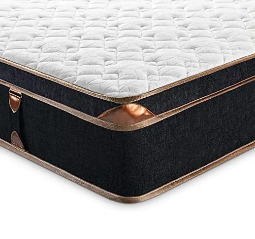 BedStory - Materasso a molle, 28 cm 90 x 190 cm Nero
