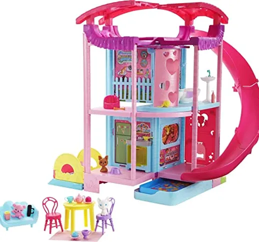 Barbie La Casa dei Giochi di Chelsea - Casa per Bambole Trasformabile - 2 Cuccioli - Oltre...