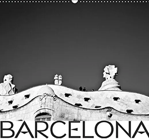 BARCELONA [black/white] (Wandkalender 2019 DIN A2 quer): Die katalanische Metropole ist im...