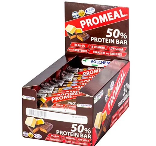 Volchem Promeal Protein 50% / Barretta Proteica / 20 x 60 g/Gusto Yogurt