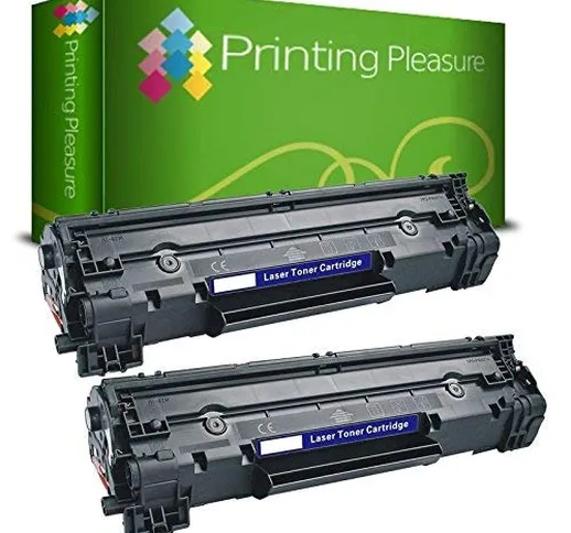 Printing Pleasure 2 Toner Compatibili CF283A 83A Cartuccia Laser per HP Laserjet Pro MFP M...