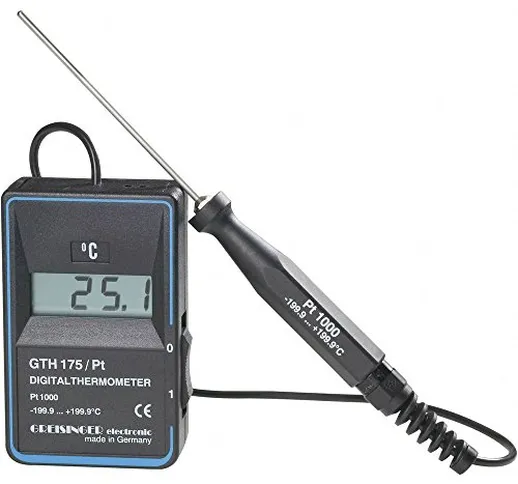greisinger GTH 175/PT sensore 199,9 Termometro Misuratore di Temperatura, 199,9 °C PT 1000...