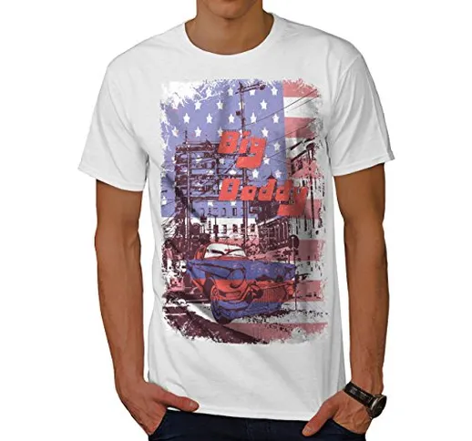 wellcoda Città Grande papà Bandiera Stati Uniti d'America Uomini Maglietta Urbain T-Shirt...