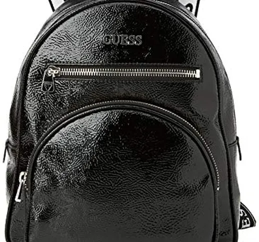 Guess New Vibe Large Backpack, Bags Crossbody Donna, Black, Taglia unica