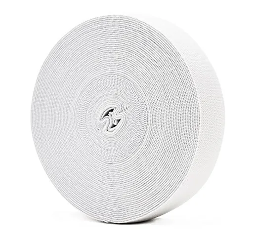 Bianco elastico per abiti personalizzati e artigianato DIY domestico 10 metri, 2,5 cm in l...