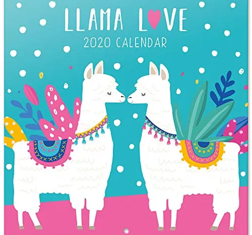 Erik® - Calendario 2020 da muro Lama. Licenza ufficiale, 30x30 cm, 12 mesi, include un pos...
