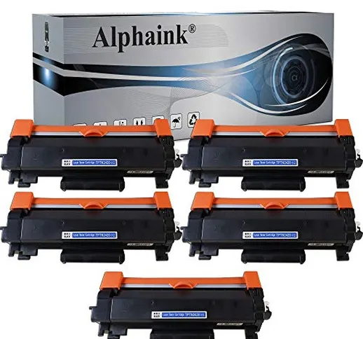 Alphaink 5 toner Compatibile con Brother TN-2410 TN-2420 (CON CHIP) versione da 3000 copie...