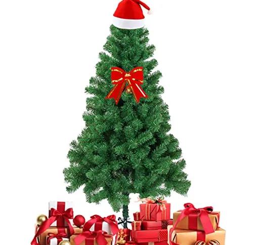 Albero di Natale Artificiale ,GEDEGOOK Alberi di Natale verde 120 cm, 300 Rami in PVC Con...