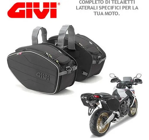 BORSE LATERALI EA101B + TELAIETTI TE1111 + 1111KIT HONDA NC 750 X 2014 GIVI