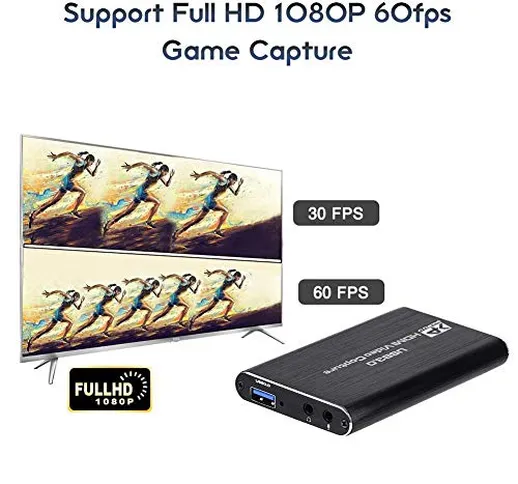 SOWLFE 4K HDMI Game Capture Card - L'emittente di Giochi 3.0 Senza Driver Supporta l'acqui...