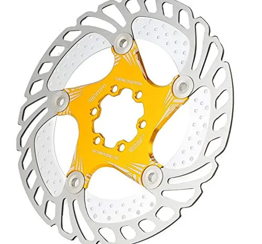 Alomejor Rotore del Disco di Freno per Bici 180mm 6 Bulloni Rotori della Bicicletta Adatti...