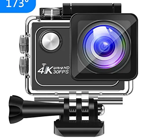 Panlelo 4K Action Cam V1 173° Ampia Vista Grandangolare Wi-Fi 16MP Impermeabile 30M Immers...