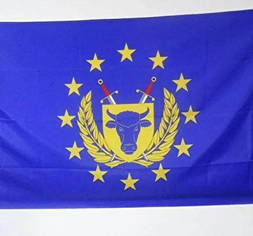 AZ FLAG Bandiera Forze Armate DELL'UNIONE Europea 150x90cm - Bandiera ARMATA UE - Europa 9...