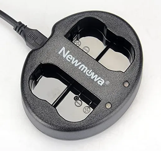 Newmowa Doppio Caricatore USB per Nikon EN-EL15 e Nikon 1 V1, D500, D600, D610, D750, D800...