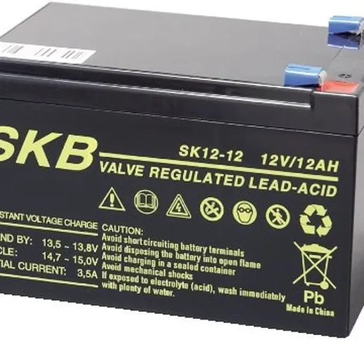 SKB BATTERIA AL PIOMBO RICARICABILE GRUPPI UPS 12V 12Ah ALTA RESA