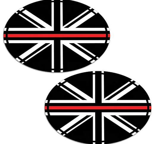 Biomar Labs® 2 x Adesivi Vinile Ovale Bandiera Nazionale della Gran Bretagna UK Inghilterr...