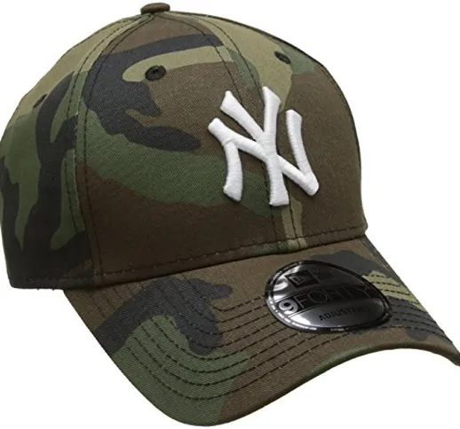 New Era MLB League Essential Cappello da Baseball, Verde (Camouflage), Taglia Unica Uomo