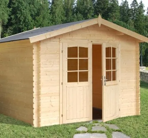 ITALFROM Box Casette di Legno Casetta da Giardino in Legno d'Abete 28mm 7mq 295X295cm ITAL...