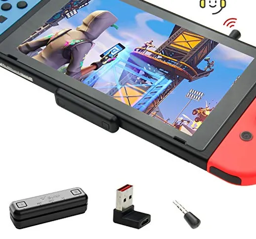 GULIkit Route Air PRO Adattatore Bluetooth per Nintendo Switch/Lite PS4 PC, Trasmettitore...