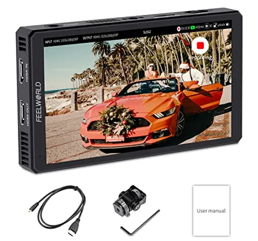 FEELWORLD CUT6 6 Pollici 4K Monitor Fotocamera USB2.0 HDMI Recorder Monitor DSLR con Touch...