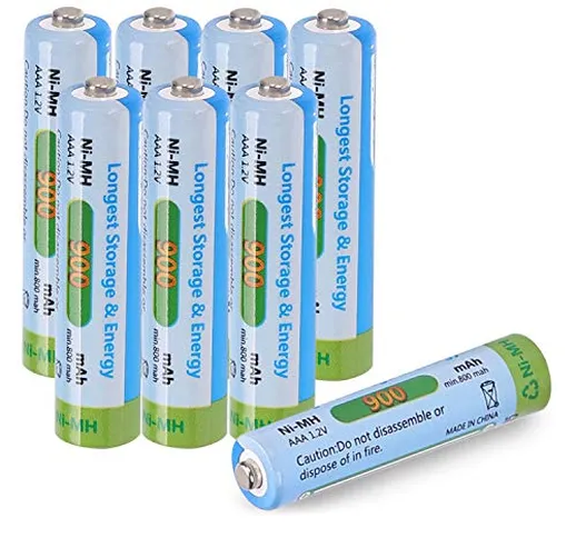 Tera Batteria Ricaricabile AAA Ni-MH 900mAh 1.2V Batteria Telefono Cordless per Uso di 120...